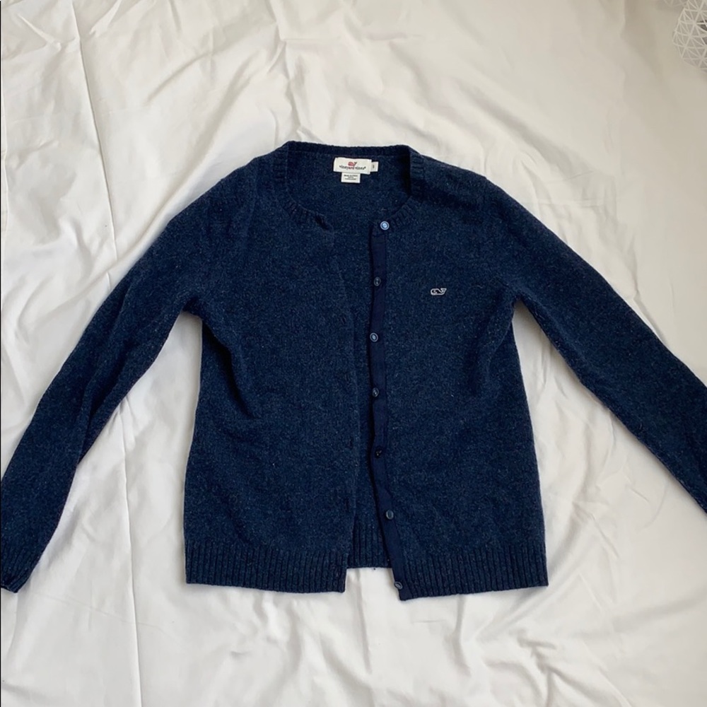 Blue vineyard vines button down cardigan
